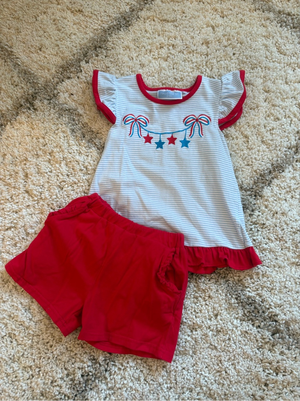 TROTTER STREET- Red, white, and blue matching set